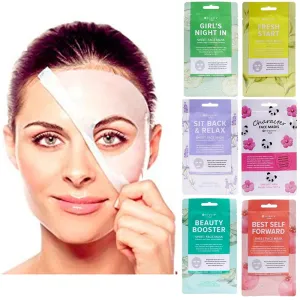 12 Pack Set Nu-Pore Fresh Face Masks Facial Tissue Assorted Skin Care Cleansing