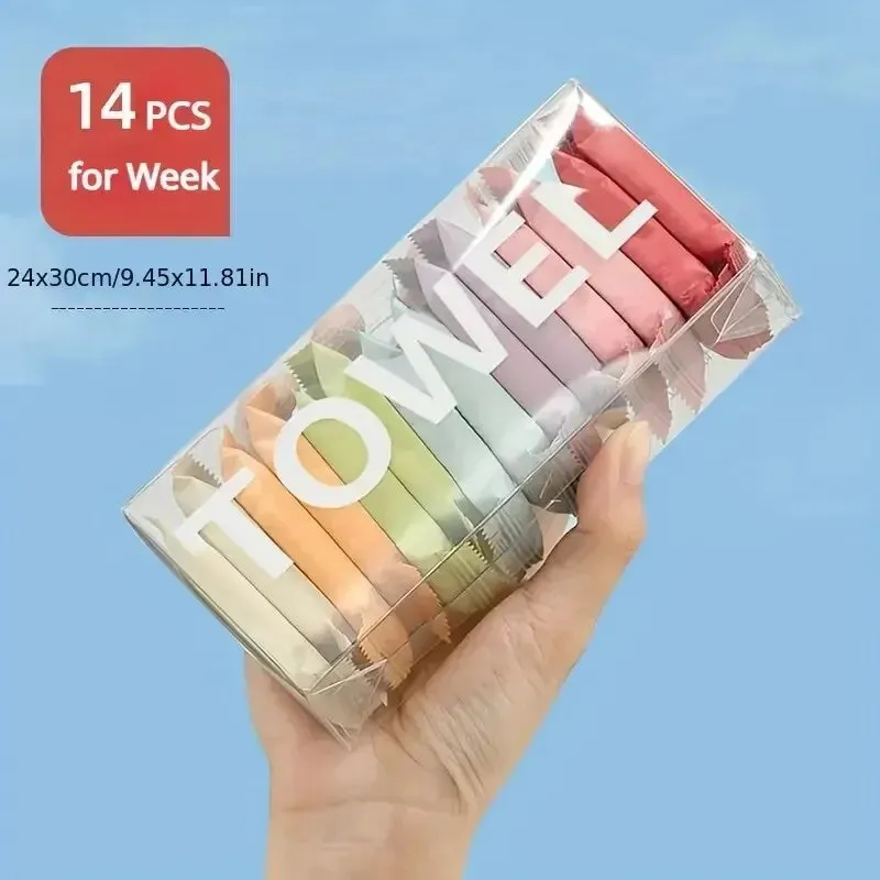 14pc Disposable Travel Towel Set for Face Cleansing