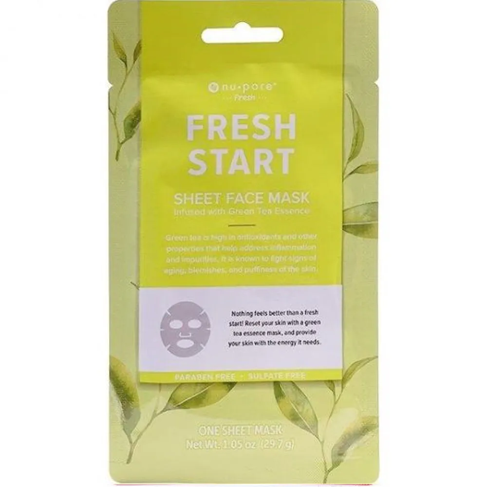 6 Pack Fresh Sheet Face Masks Facial Tissue Nu-Pore Assorted Skin Care Cleansing