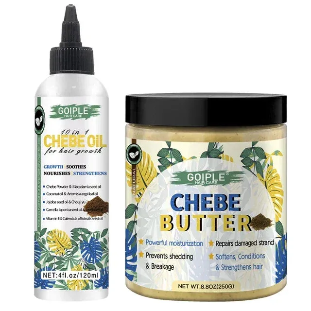 Chebe Hair Growth Oil Chebe Powder Anti Loss Break Hair Strengthen Moisturize Conditioner Butter Repair Damage Care Treatment