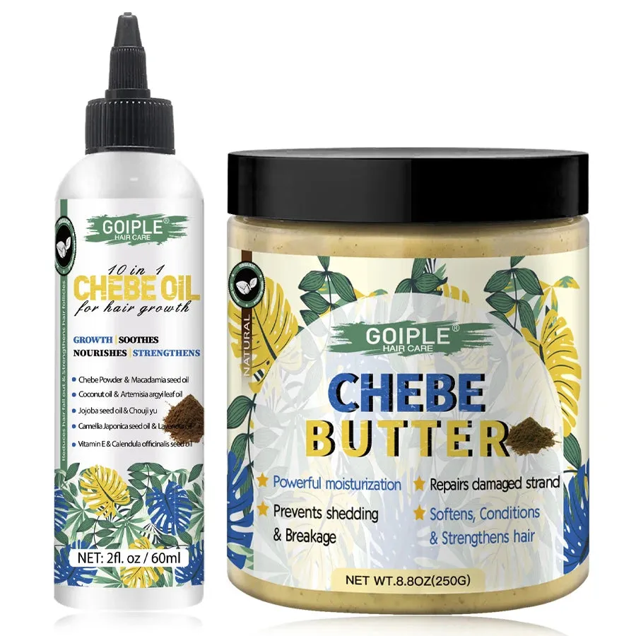 Chebe Hair Growth Oil Chebe Powder Anti Loss Break Hair Strengthen Moisturize Conditioner Butter Repair Damage Care Treatment