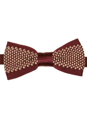 DCLIC Briller Knitted Bow Tie - Burgundy