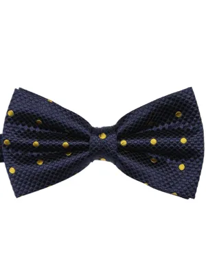 DCLIC Classic Spot Bow Tie - Navy/Yellow