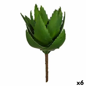 Decorative Plant Aloe Vera 13 x 24.5 x 14 Cm Green Plastic 6 Units