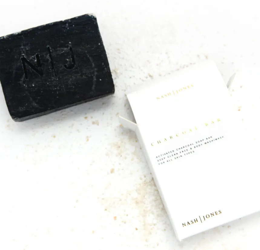Face   Body Soap Bar - Charcoal (Activated) - Nash and Jones