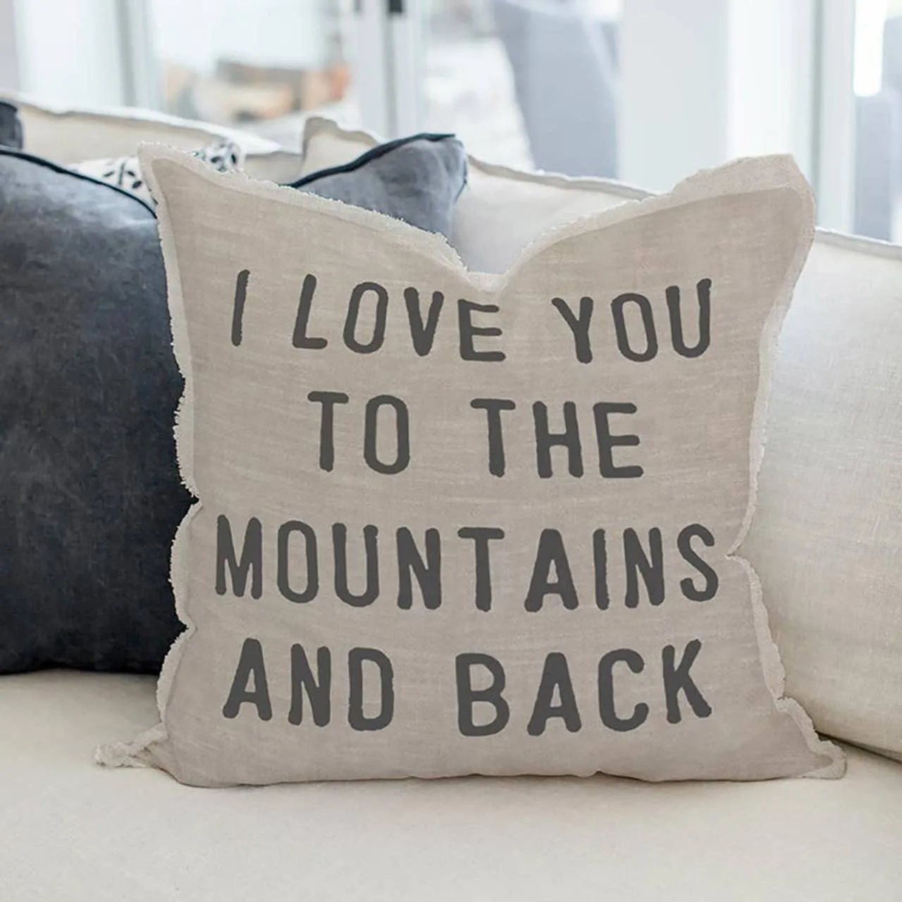 Face To Face Euro Pillow - I Love You To The Mountains