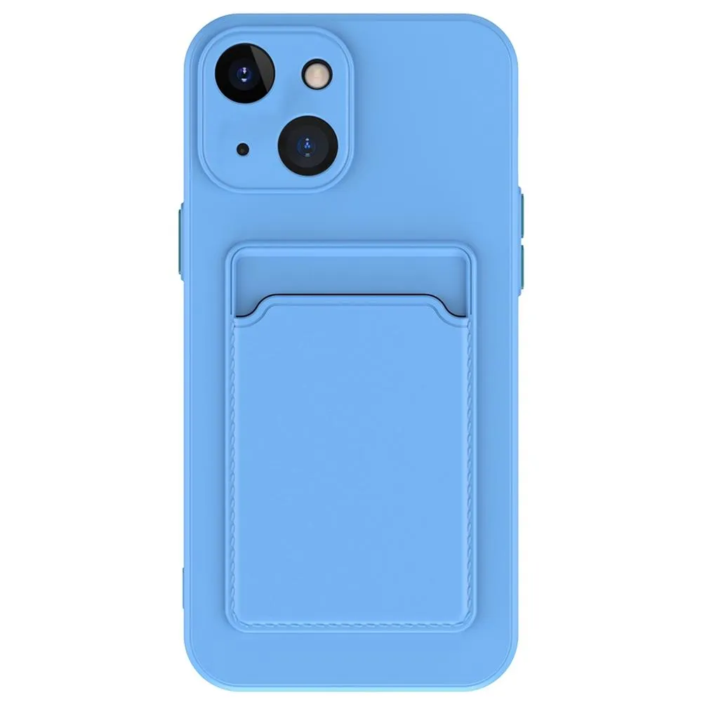For Iphone 15 Skin Feel Card Contrast Colour Button Tpu Phone Case