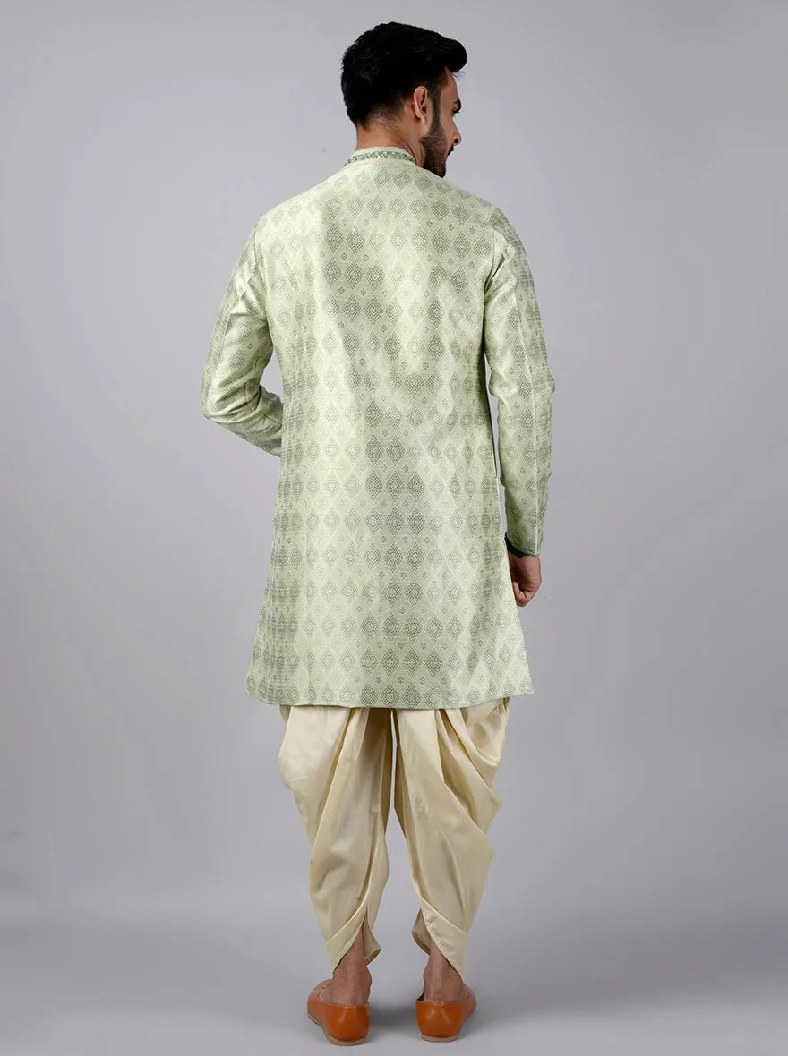 Pista Green Semi Indowestern | Azania