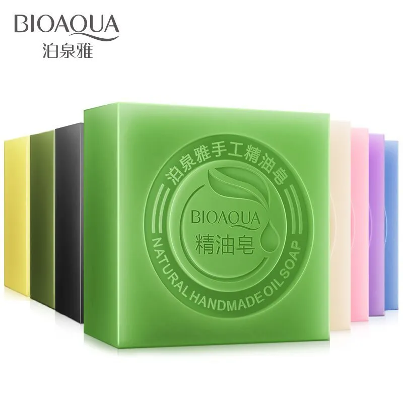 Poquanya Bamboo Charcoal Soap Goat Milk Lavender Essential Oil Soap Rainbow Soap Facial Soap Handmade Soap Wholesale