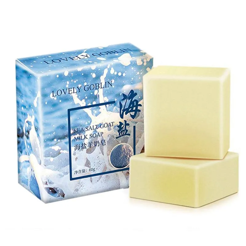 Sea Salt Soap Oil Control Remover Makeup Moisturize Face Wash Goat Milk Soap Deep Cleansing Pores Blackheads Soft Skin Soap