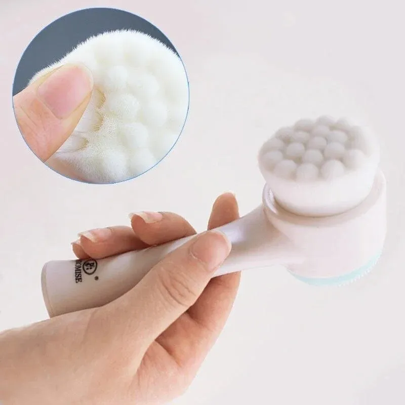 Soft Silicone Facial Cleansing Brush - Double-Sided Massage and Deep Cleanse
